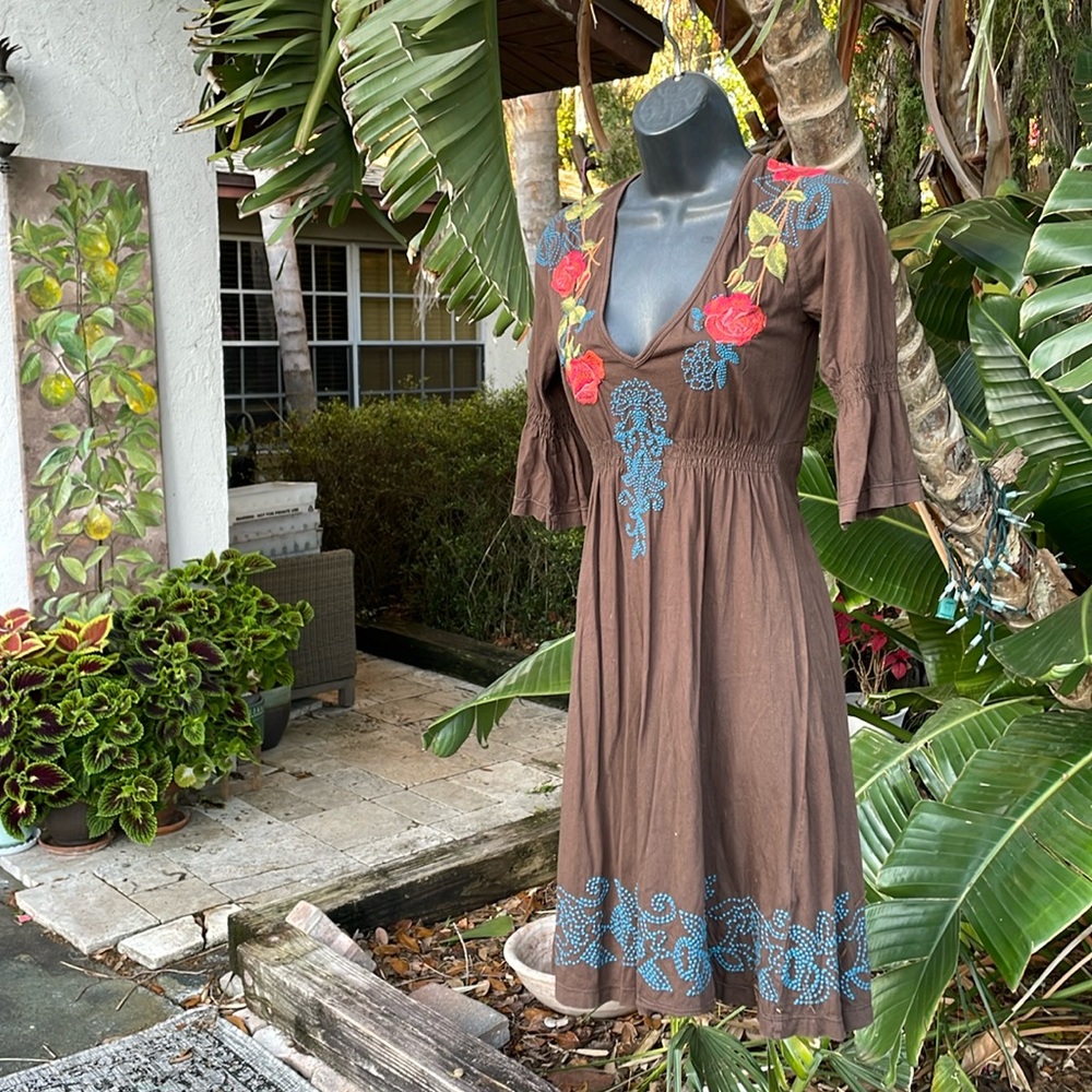 Johnny Was embroidered dress
